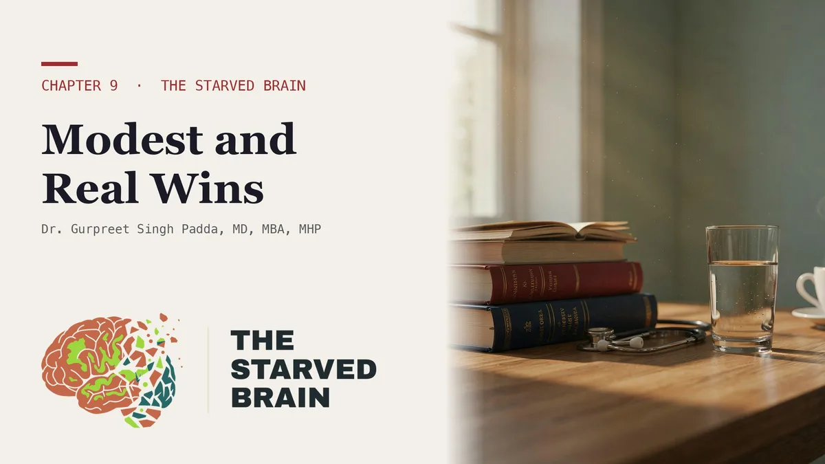 Dr. Gurpreet Singh Padda beside the title card reading One Correction, Many Diseases: What Ketogenic Therapy Proves, The Starved Brain, Chapter 9